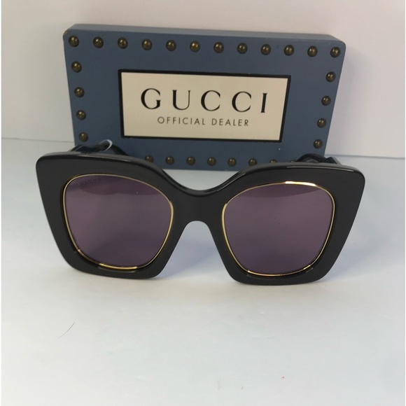 New Authentic Gucci GG1151S 002 51 Grey Violet Sunglasses - Picture 5 of 14
